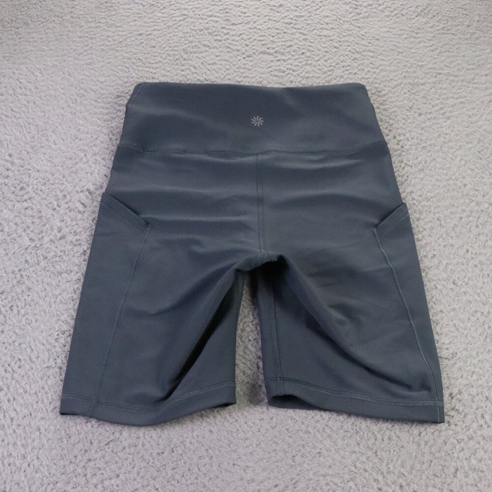 Athleta Interval Stash 7'' Shorts Womens XS Gray Athletic Pull On Gym Workout - Picture 2 of 9
